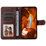 EIDERWOOD Motorola Moto E14 (4G) / G04 (4G) / G04s (4G) / G24 (4G) Kunstskinn Flip Deksel m. Stropp - Brun