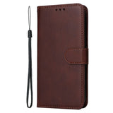 EIDERWOOD Motorola Moto E14 (4G) / G04 (4G) / G04s (4G) / G24 (4G) Kunstskinn Flip Deksel m. Stropp - Brun