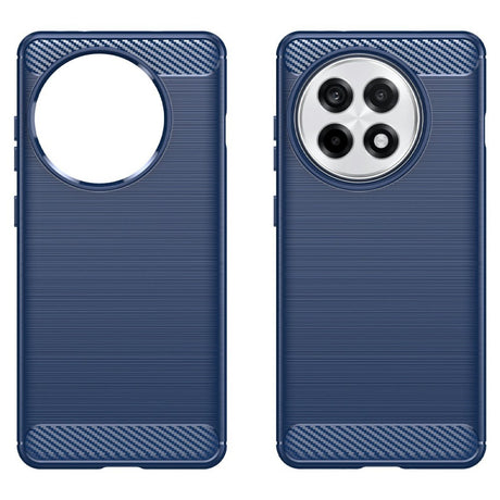 EIDERWOOD OnePlus 13R Brushed Carbon Fiber Fleksibelt Plast Deksel - Blå