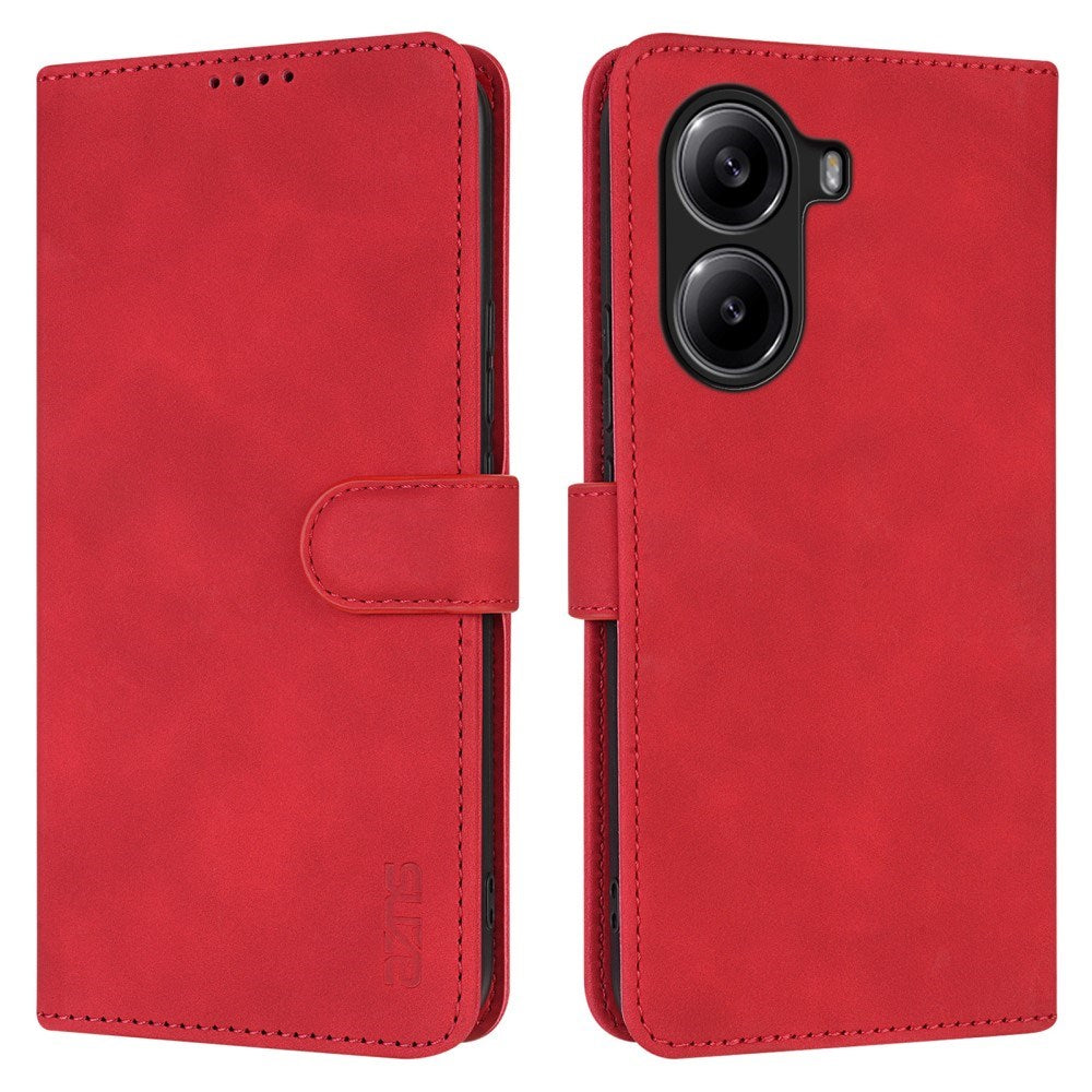 EIDERWOOD Xiaomi Poco X7 Pro Kunstskinn Flip Deksel m. Kortholder & Ståfunksjon - Rød