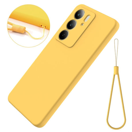 EIDERWOOD Realme C75 Liquid Silikon Deksel m. Stropp - Gul