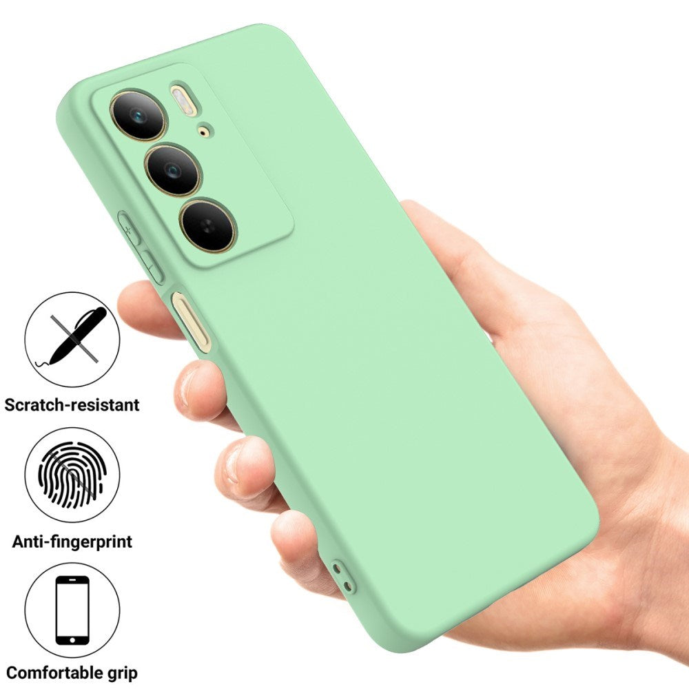 EIDERWOOD Realme C75 Liquid Silikon Deksel m. Stropp - Grønn