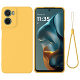 EIDERWOOD Motorola Moto G05 / E15 Liquid Silikon Deksel m. Stropp - Gul