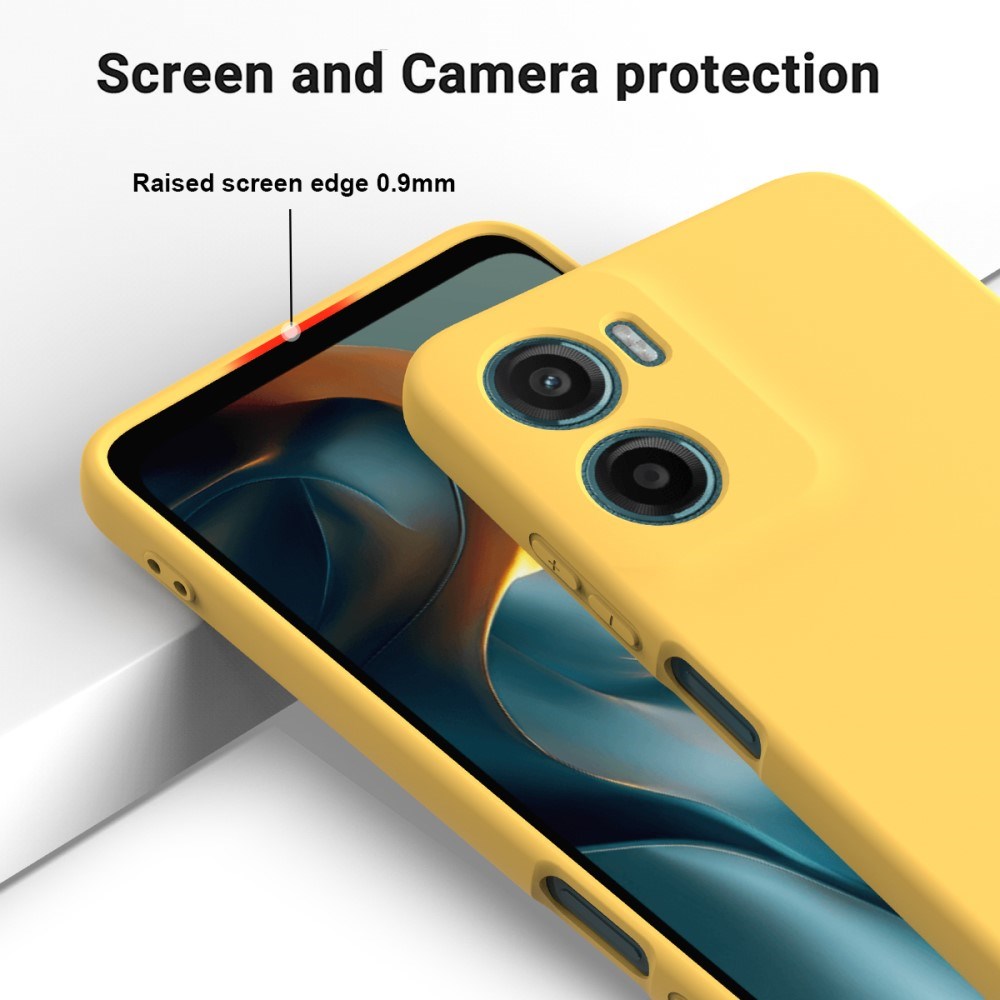EIDERWOOD Motorola Moto G05 / E15 Liquid Silikon Deksel m. Stropp - Gul