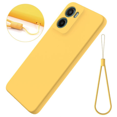 EIDERWOOD Motorola Moto G05 / E15 Liquid Silikon Deksel m. Stropp - Gul