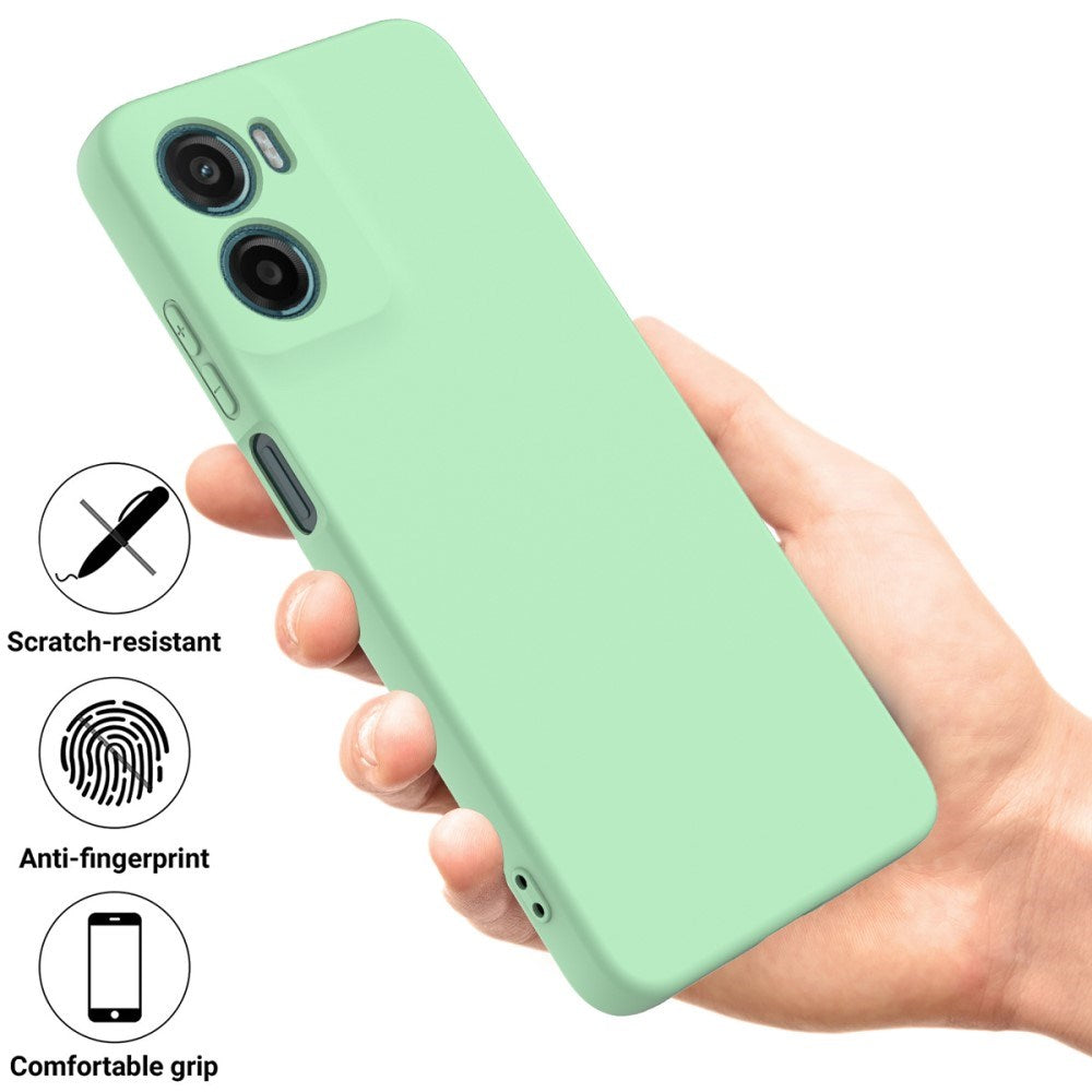 EIDERWOOD Motorola Moto G05 / E15 Liquid Silikon Deksel m. Stropp - Grønn