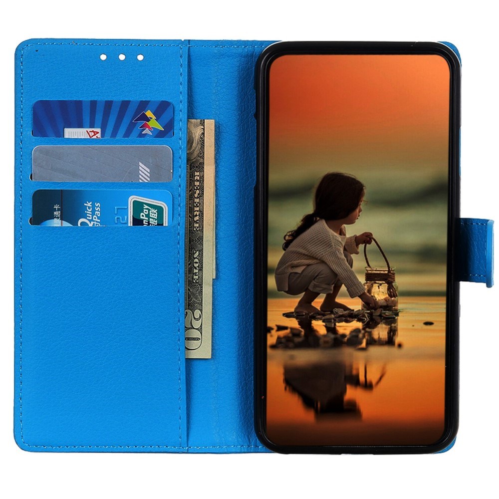 EIDERWOOD Xiaomi Poco X7 Pro Litchi Kunstskinn Flip Deksel med Lommebok - Blå