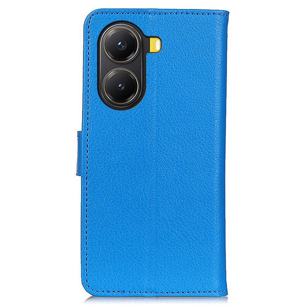 EIDERWOOD Xiaomi Poco X7 Pro Litchi Kunstskinn Flip Deksel med Lommebok - Blå