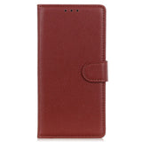 EIDERWOOD Xiaomi Poco X7 Pro Litchi Kunstskinn Flip Deksel med Lommebok - Brun