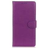 EIDERWOOD Xiaomi Poco X7 Pro Litchi Kunstskinn Flip Deksel med Lommebok - Lilla