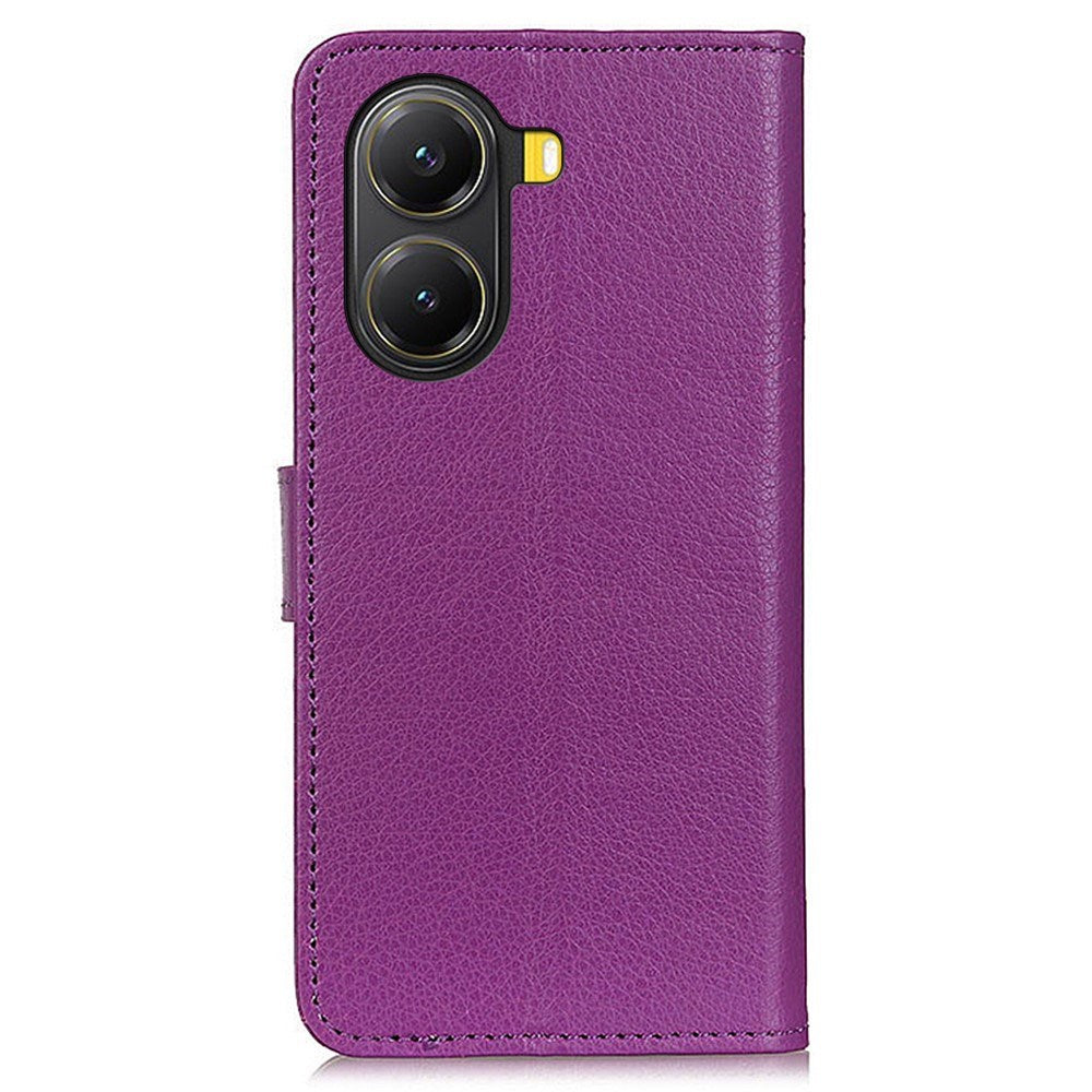 EIDERWOOD Xiaomi Poco X7 Pro Litchi Kunstskinn Flip Deksel med Lommebok - Lilla
