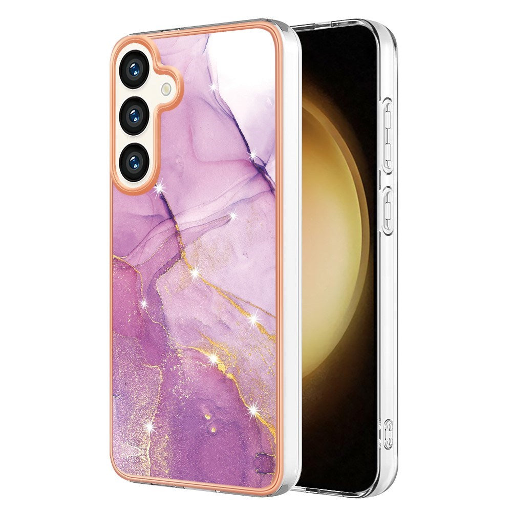 EIDERWOOD Samsung Galaxy S25+ (Plus) / S24+ (Plus) Marmormønstret Plast Deksel - Rosa