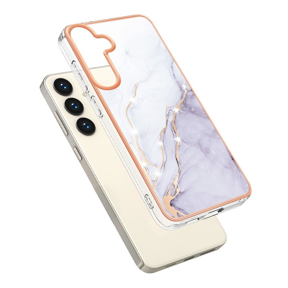 EIDERWOOD Samsung Galaxy S25+ (Plus) / S24+ (Plus) Marmormønstret Plast Deksel - Hvit