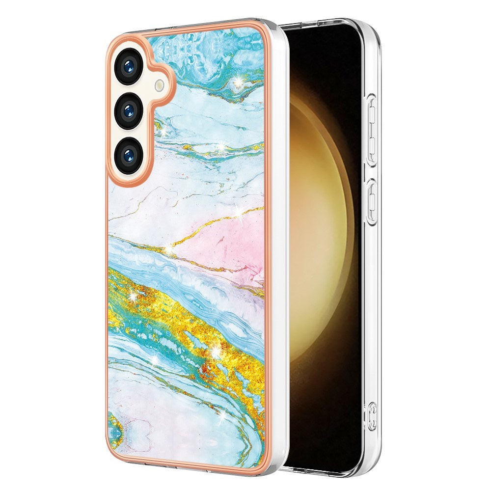 EIDERWOOD Samsung Galaxy S25+ (Plus) / S24+ (Plus) Marmormønstret Plast Deksel - Blå