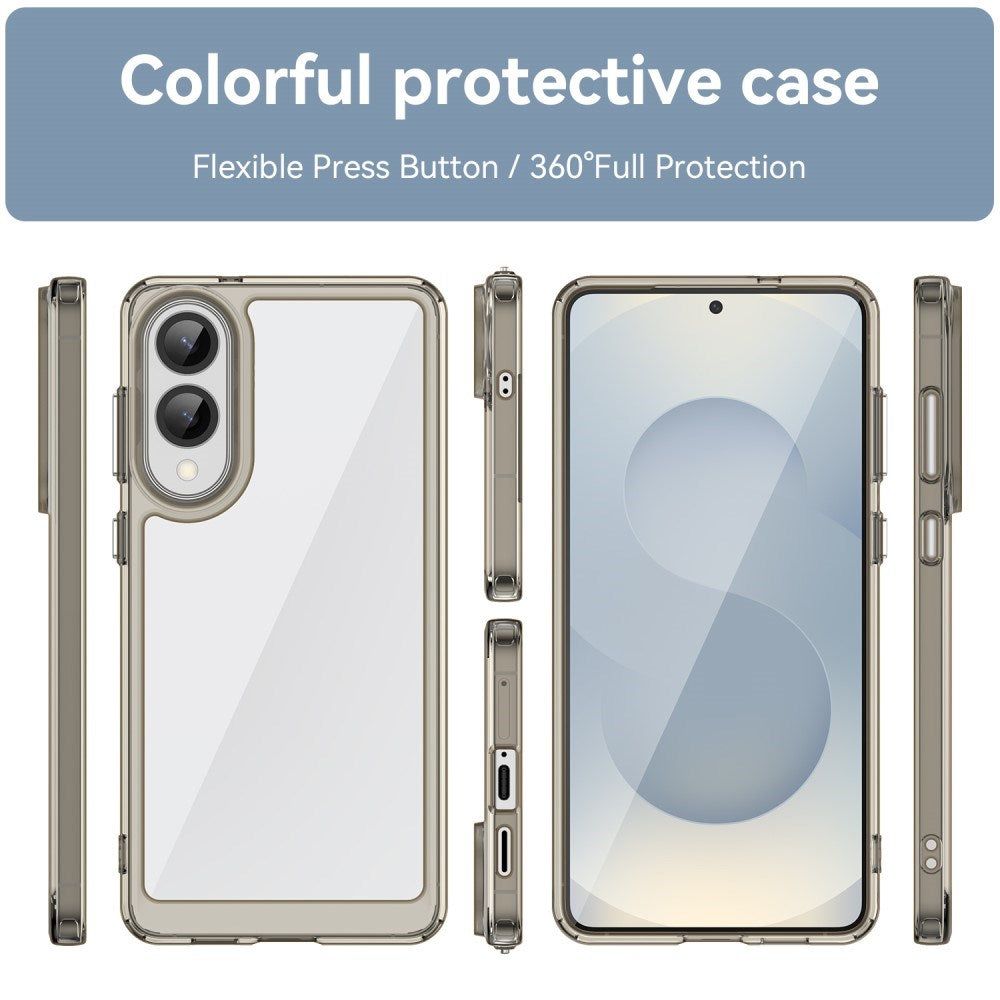 EIDERWOOD Samsung Galaxy S25 Edge Hybrid Plast Deksel - Gjennomsiktig / Grå