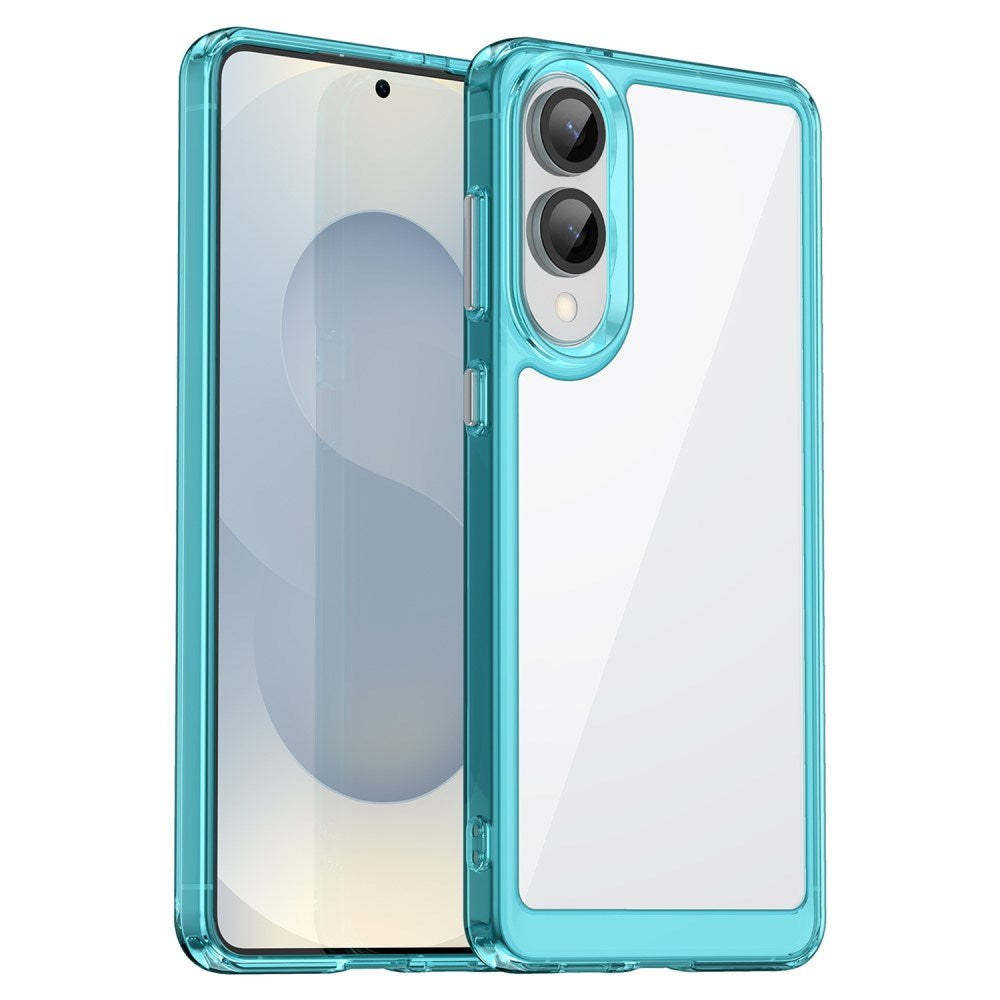 EIDERWOOD Samsung Galaxy S25 Edge Hybrid Plast Deksel - Gjennomsiktig / Turkis