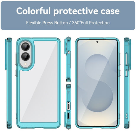 EIDERWOOD Samsung Galaxy S25 Edge Hybrid Plast Deksel - Gjennomsiktig / Turkis
