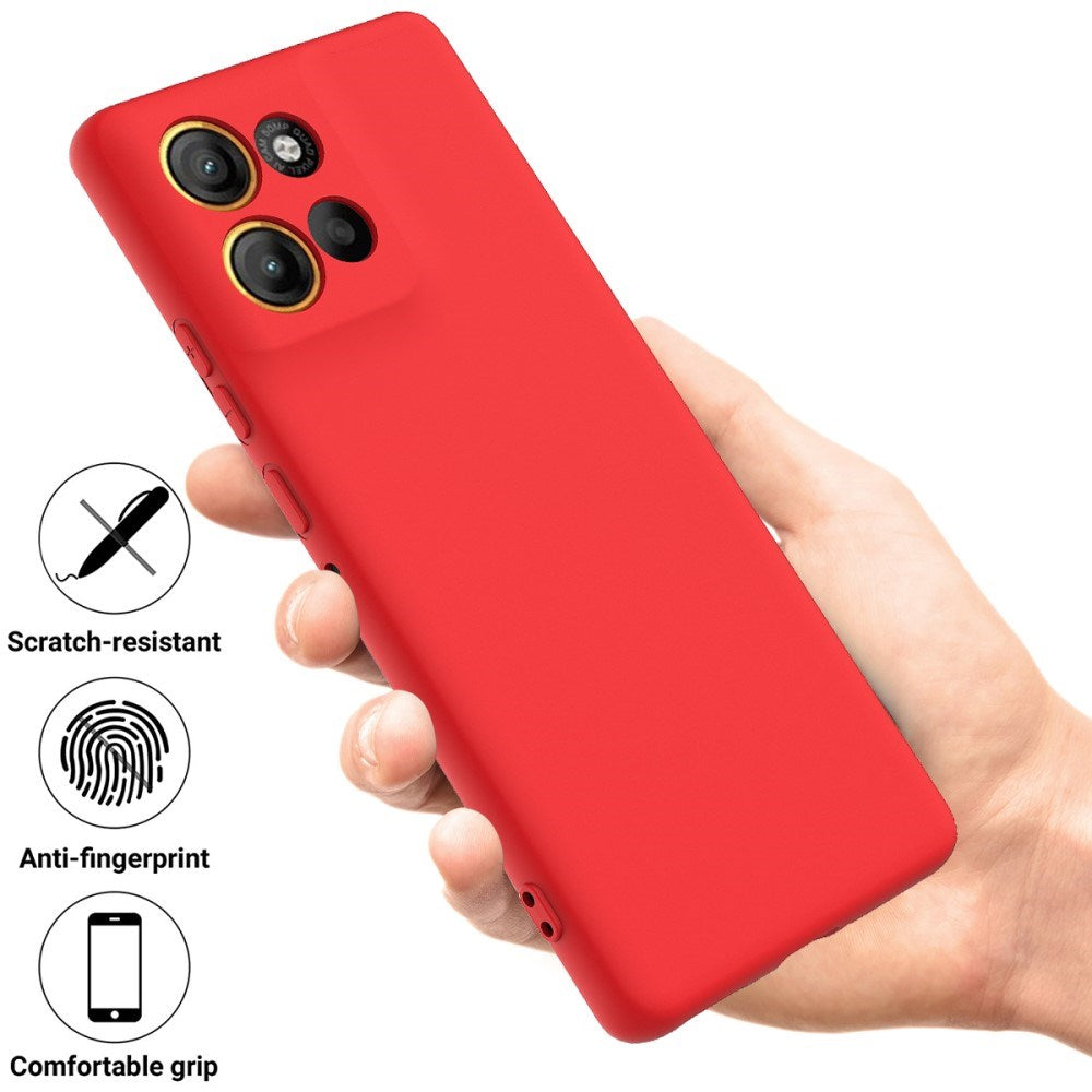 EIDERWOOD Motorola Moto G15 Power Foret Silikon Deksel med Stropp - Rød