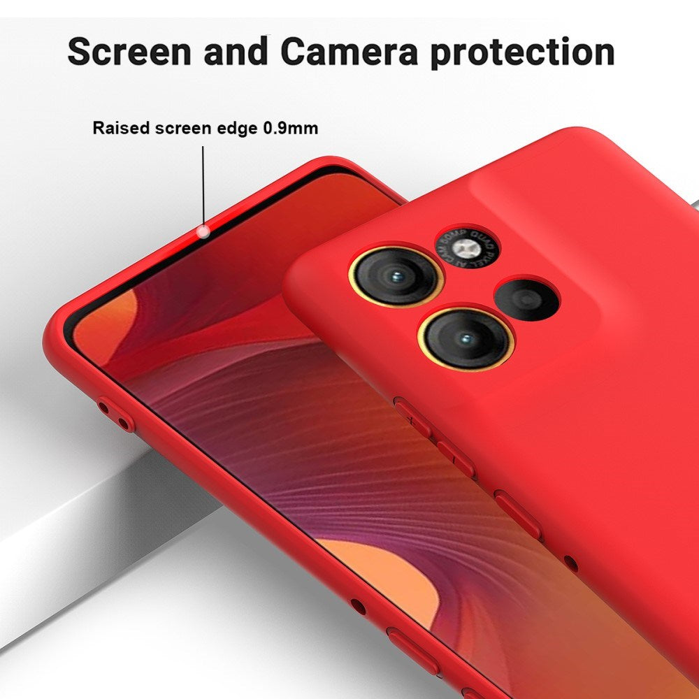 EIDERWOOD Motorola Moto G15 Power Foret Silikon Deksel med Stropp - Rød