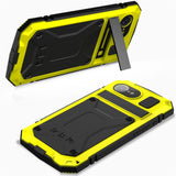 iPhone 17e / 16e R-JUST Hybrid Robust Deksel m. Innebygd Skjermbeskyttelse & Kickstand - Gul
