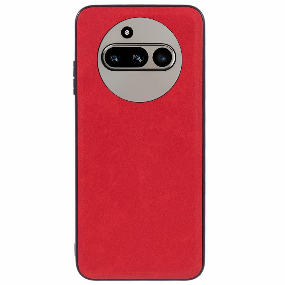 EIDERWOOD Nothing Phone (3a) Kunstskinnbelagt Plast Deksel - Rød