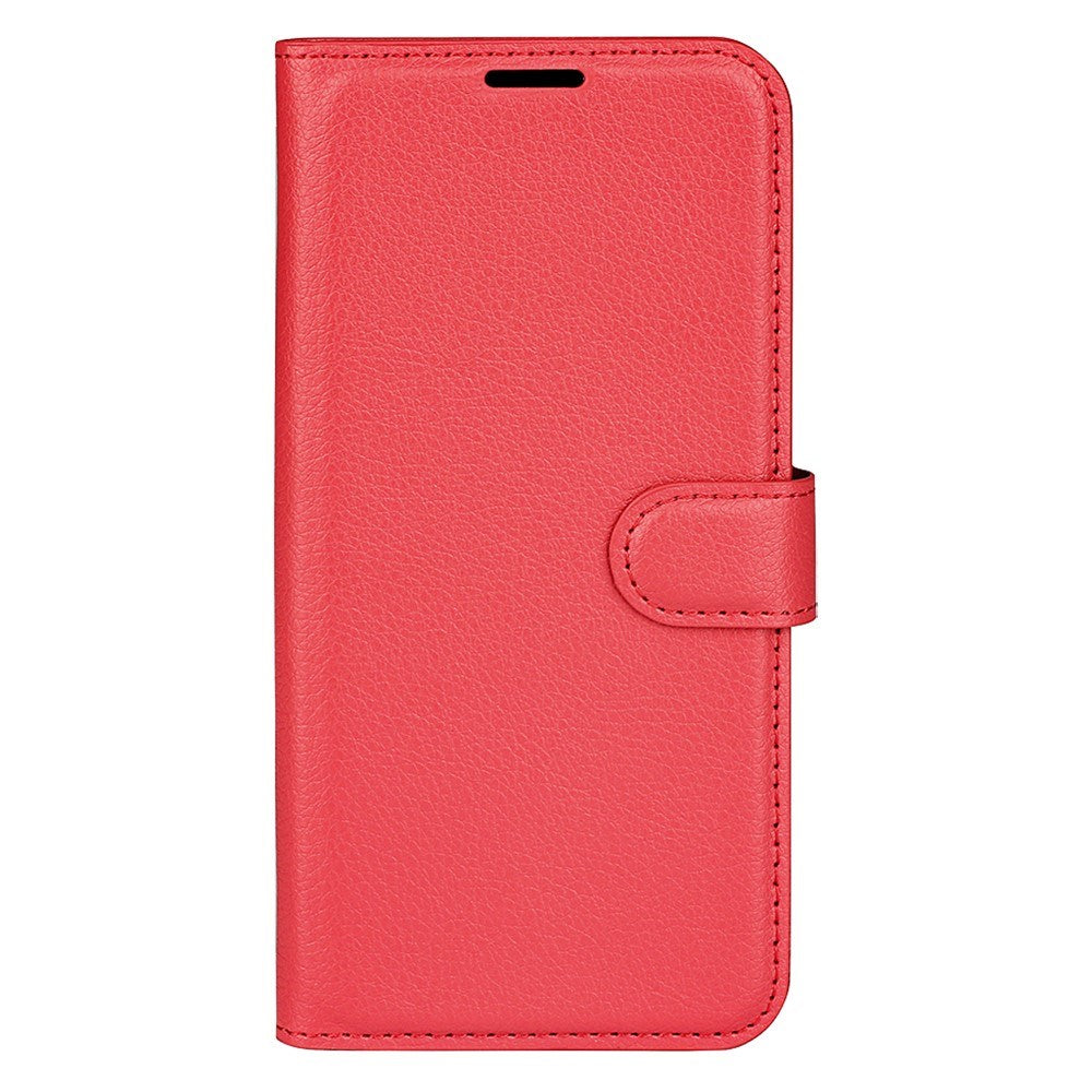 EIDERWOOD Samsung Galaxy S25 Edge Litchi Kunstskinn Flip Deksel med Lommebok - Rød