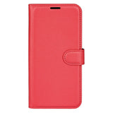 EIDERWOOD Samsung Galaxy S25 Edge Litchi Kunstskinn Flip Deksel med Lommebok - Rød