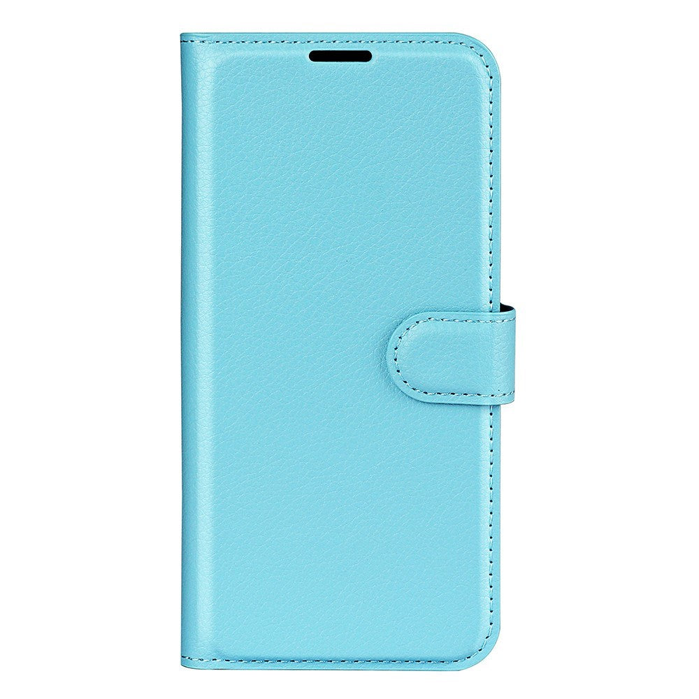 EIDERWOOD Samsung Galaxy S25 Edge Litchi Kunstskinn Flip Deksel med Lommebok - Blå