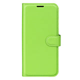 EIDERWOOD Samsung Galaxy S25 Edge Litchi Kunstskinn Flip Deksel med Lommebok - Grønn