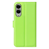 EIDERWOOD Samsung Galaxy S25 Edge Litchi Kunstskinn Flip Deksel med Lommebok - Grønn