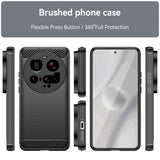 EIDERWOOD Xiaomi 15 Ultra Brushed Carbon Fiber Fleksibelt Plast Deksel - Svart