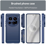 EIDERWOOD Xiaomi 15 Ultra Brushed Carbon Fiber Fleksibelt Plast Deksel - Blå