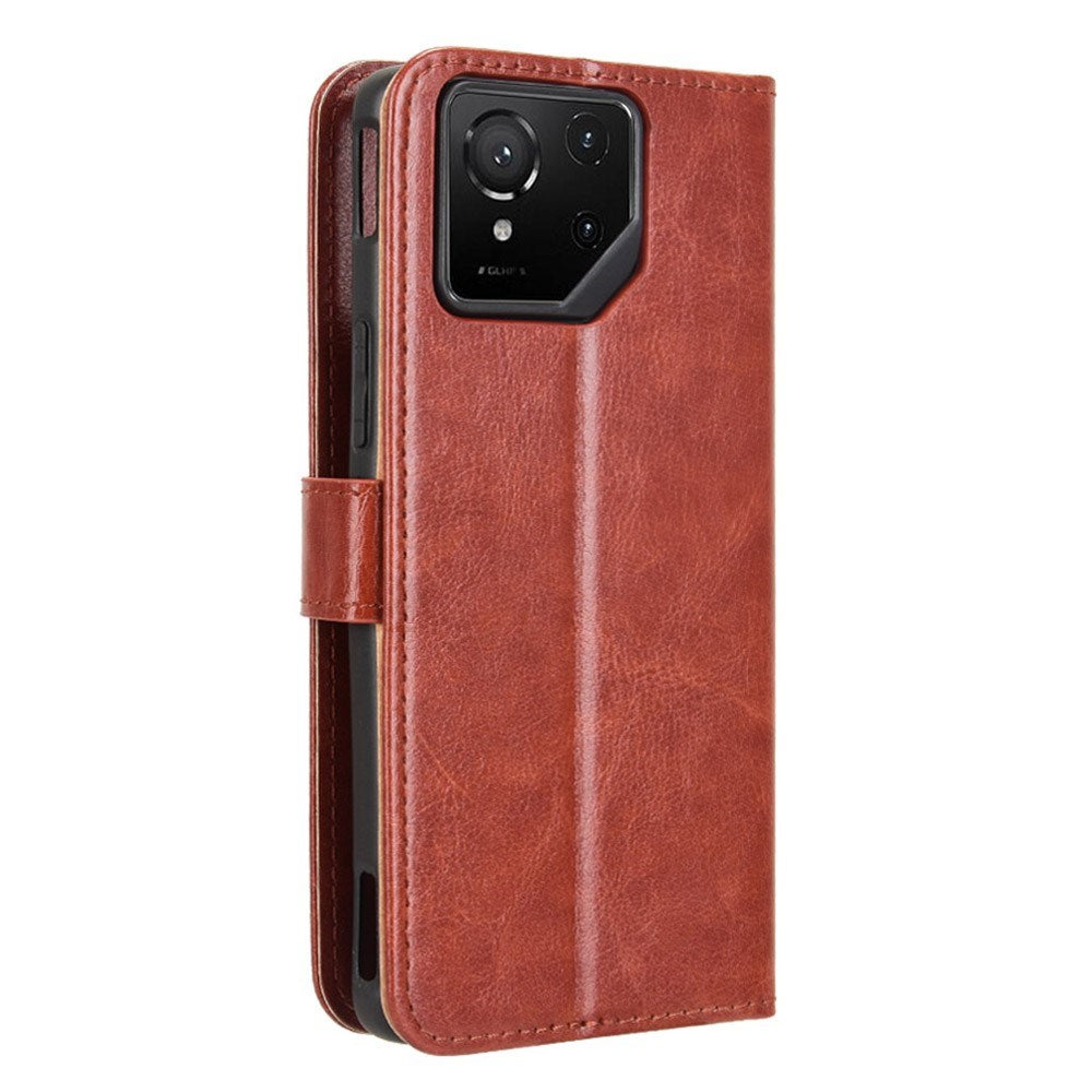 EIDERWOOD Asus ROG Phone 9 (5G) / 9 Pro (5G) Kunstskinn Flip Deksel m. Kortholder & Ståfunksjon - Brun