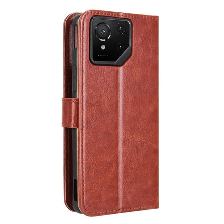 EIDERWOOD Asus ROG Phone 9 (5G) / 9 Pro (5G) Kunstskinn Flip Deksel m. Kortholder & Ståfunksjon - Brun