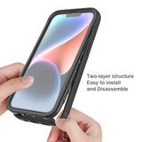 EIDERWOOD iPhone 17e / 16e 2-i-1 Deksel med Innebygd Skjermbeskytter - Mørkeblå