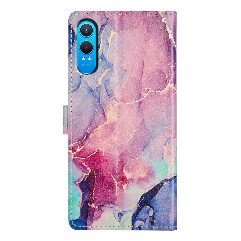 EIDERWOOD OnePlus Nord CE4 Lite (5G) Deksel i Kunstskinn med Lommebok og Stropp - Marmor