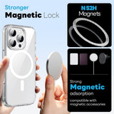 NORTHJO iPhone 16 Pro Max 360° Beskyttelsessett med Kameralinsebeskyttelse & Skjermbeskyttelse & Hybrid Deksel - MagSafe Kompatibel - Gjennomsiktig