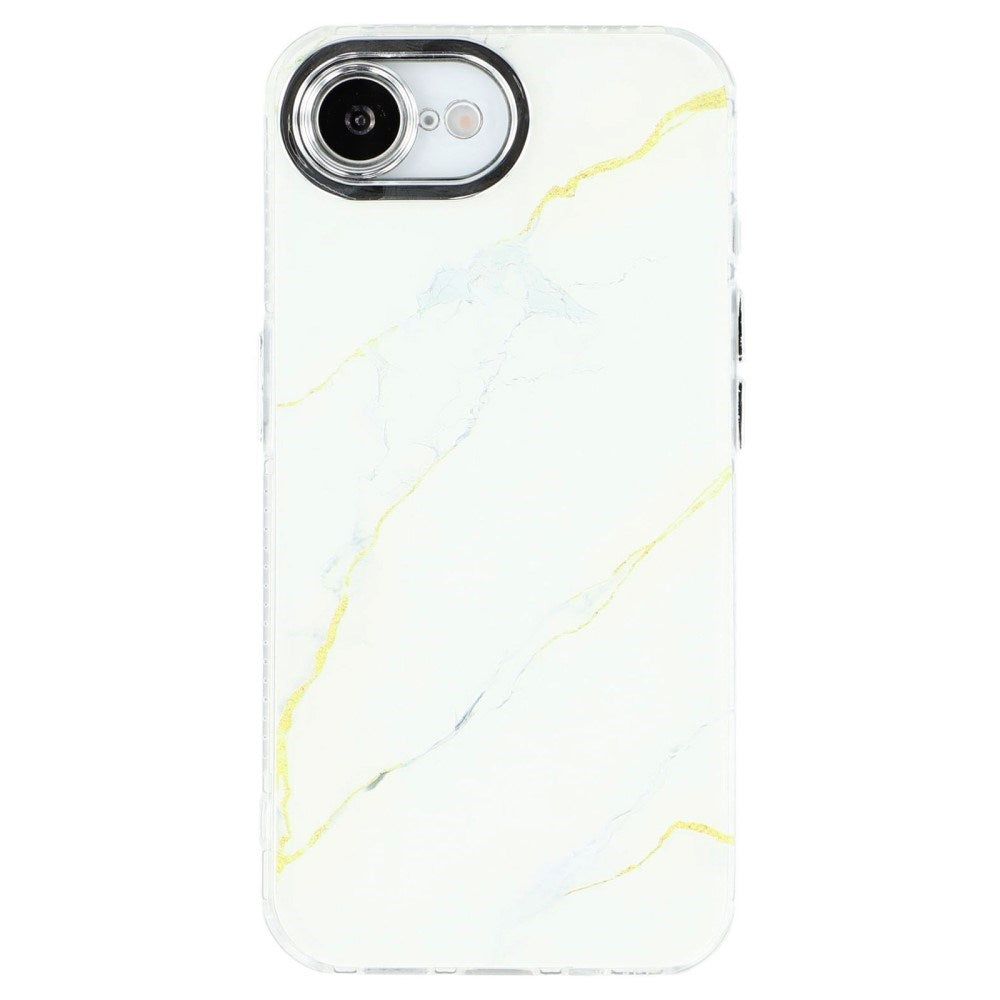 EIDERWOOD iPhone 17e / 16e Hybrid Deksel med Marmordesign - Hvit