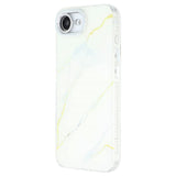 EIDERWOOD iPhone 17e / 16e Hybrid Deksel med Marmordesign - Hvit