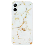 EIDERWOOD Samsung Galaxy S25 Edge Fleksibelt Plast Deksel m. Marmor­mønster - Hvit