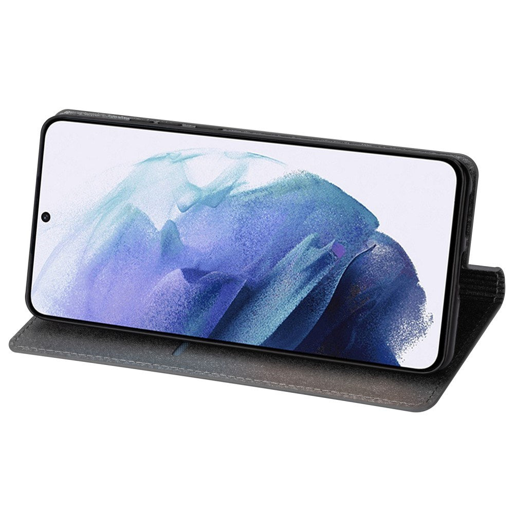 EIDERWOOD Samsung Galaxy S25 Edge Kunstskinn Flip Deksel med Lommebok og - Glitter - Grå