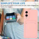 EIDERWOOD Samsung Galaxy S25 Edge Fleksibelt Plast Deksel med Kortholder - Rosa