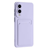 EIDERWOOD Samsung Galaxy S25 Edge Fleksibelt Plast Deksel med Kortholder - Lilla
