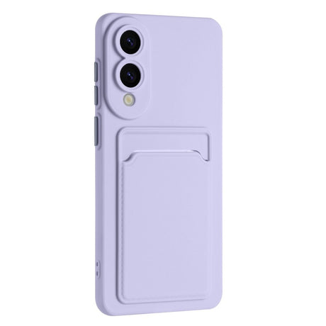 EIDERWOOD Samsung Galaxy S25 Edge Fleksibelt Plast Deksel med Kortholder - Lilla