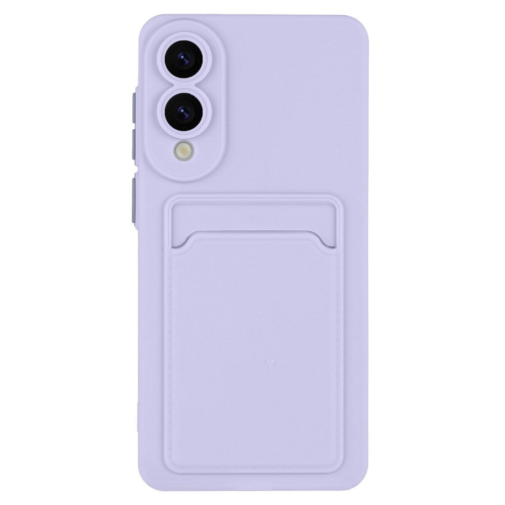 EIDERWOOD Samsung Galaxy S25 Edge Fleksibelt Plast Deksel med Kortholder - Lilla