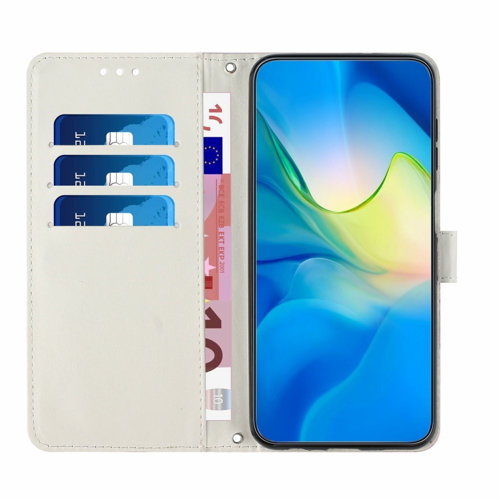 EIDERWOOD Samsung Galaxy S25 Edge Marmor Mønstret Kunstskinn Flip Deksel m. Stropp - Lilla