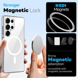 NORTHJO Samsung Galaxy S25 Ultra 360° Beskyttelsessett med Skjermbeskyttelse & Hybrid Deksel - MagSafe Kompatibel - Gjennomsiktig