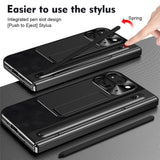 EIDERWOOD Google Pixel 10 Pro Fold Deksel med Bakside i Kunstskinn - Kickstand - Stylusholder - Svart