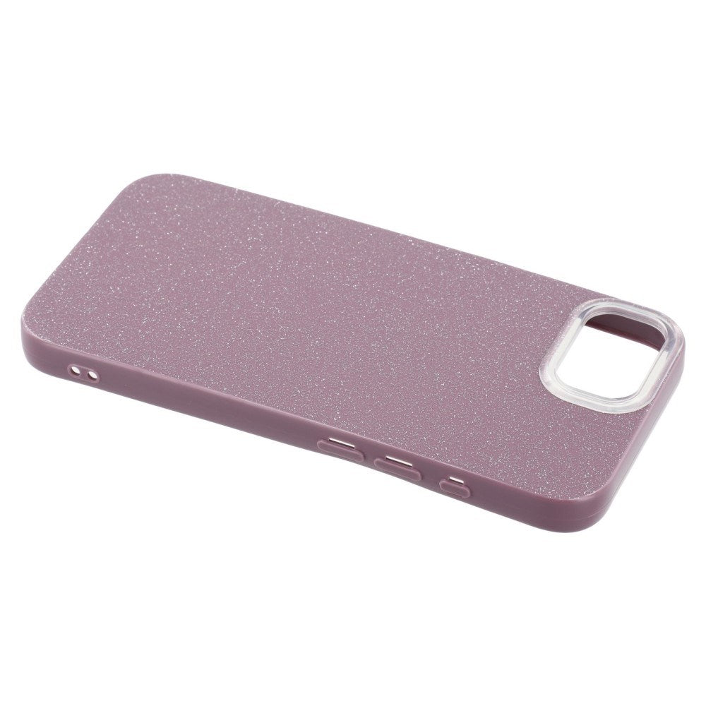 EIDERWOOD iPhone 17e / 16e Fleksibelt Plast Deksel med Glitter - Rosa