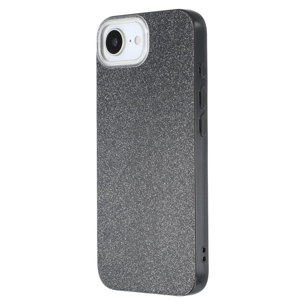 EIDERWOOD iPhone 17e / 16e Fleksibelt Plast Deksel med Glitter - Svart